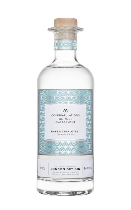 Engagement Gifts for the Newly Engaged Couple Personalised Gin 